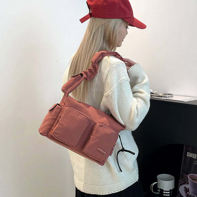 Colorful Fox Korean Style New Design Simple Women's Pleated Casual Versatile Niche Shoulder Underarm Bag ddmymoon