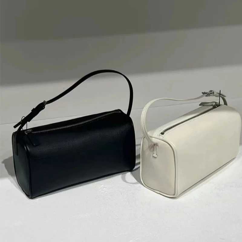 Pencil Bag Head Layer Premium Hand Woven Crossbody Large Capacity Simple Commuter Soft Leather Underarm Bag Y250729