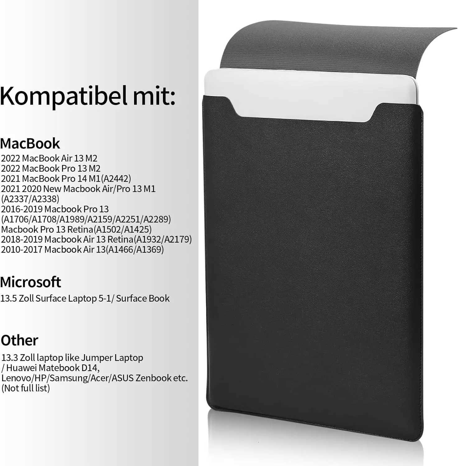 13/13.3/14/15/15.4/15.6/16 Inch Laptop Bag Notebook Computer Mouse Pad PU Leather Bladder Bag Computer Bag Accessories y250730
