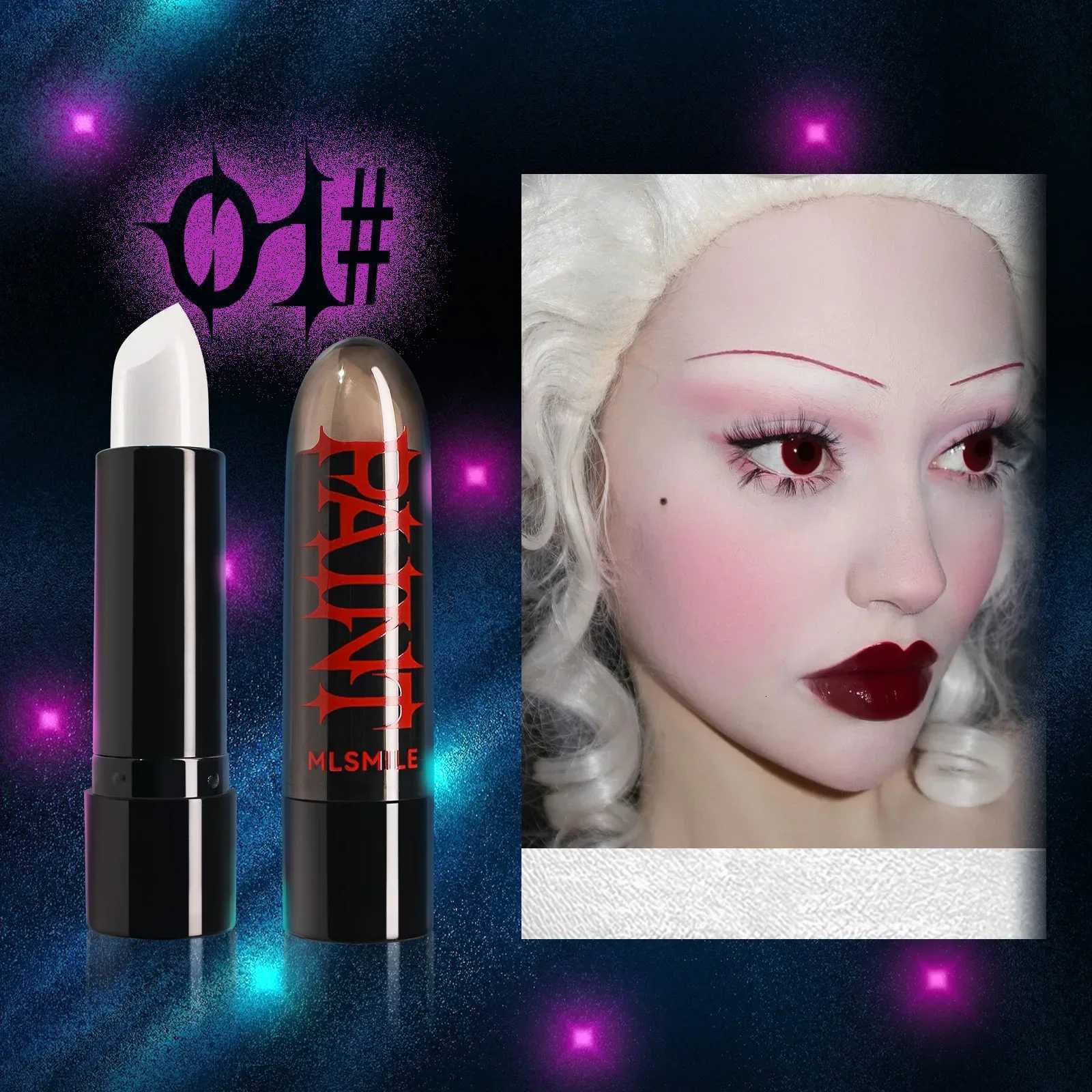 Halloween Matte Lipstick Dark Black Vampire Olive Green Creative Halloween Makeup Face Body Painting G250729