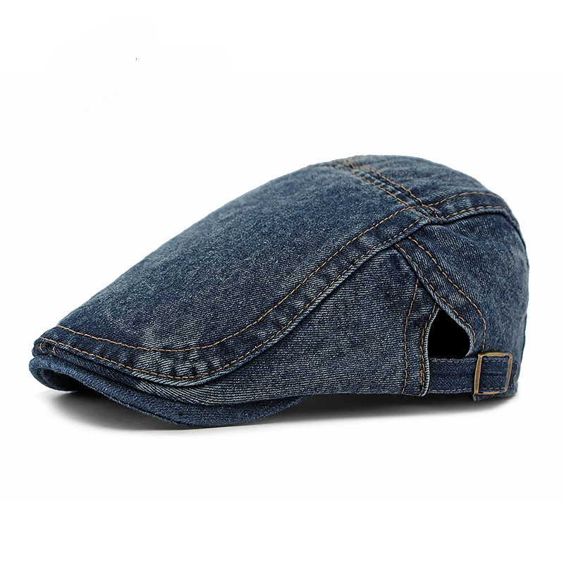 2025 Mens Washed Denim Beret Spring/ Autumn Thin Korean Version of Literary and Retro Forward Hat Womens Casual Cap 250729