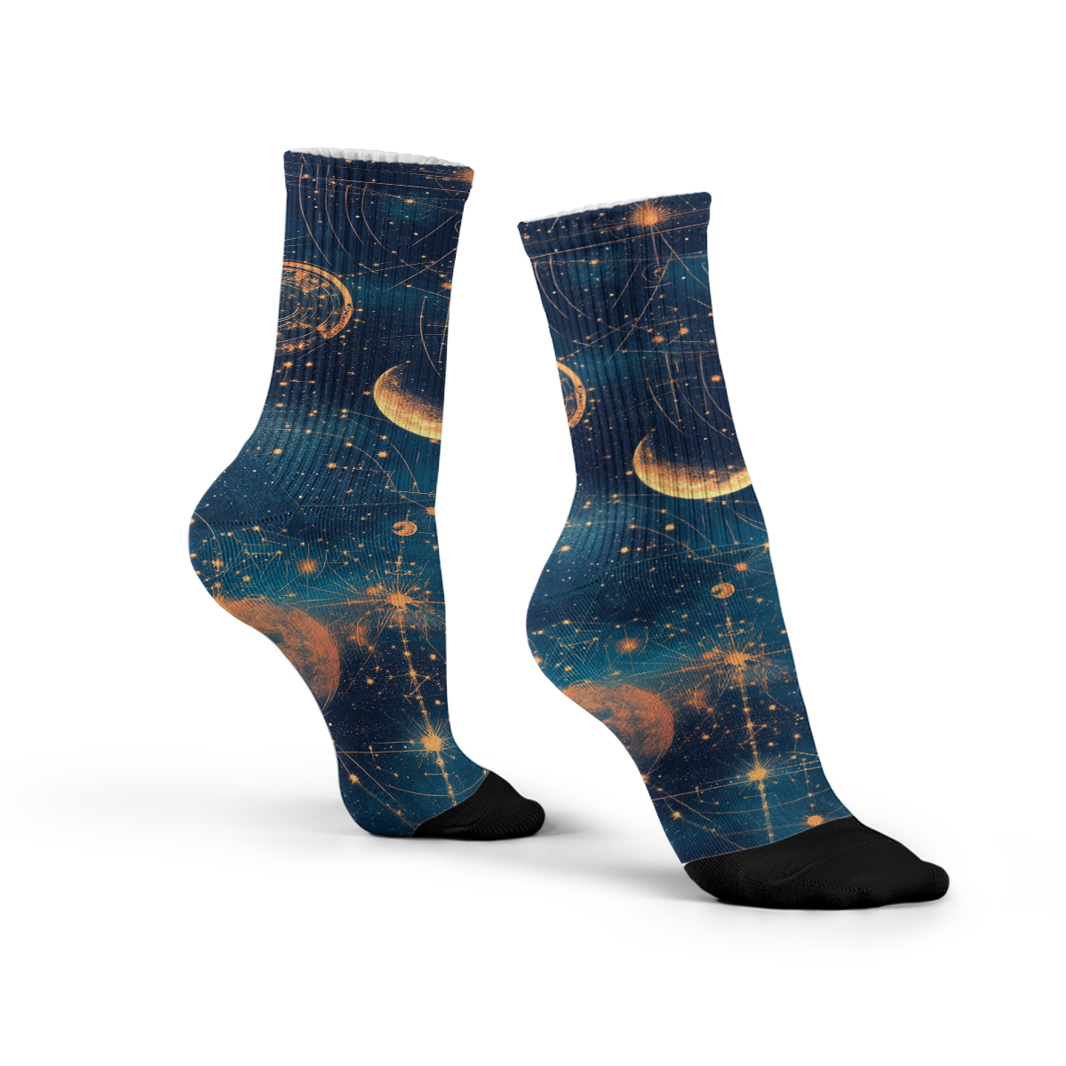 Celestial Moon Star Map Unisex Tube Socks C104