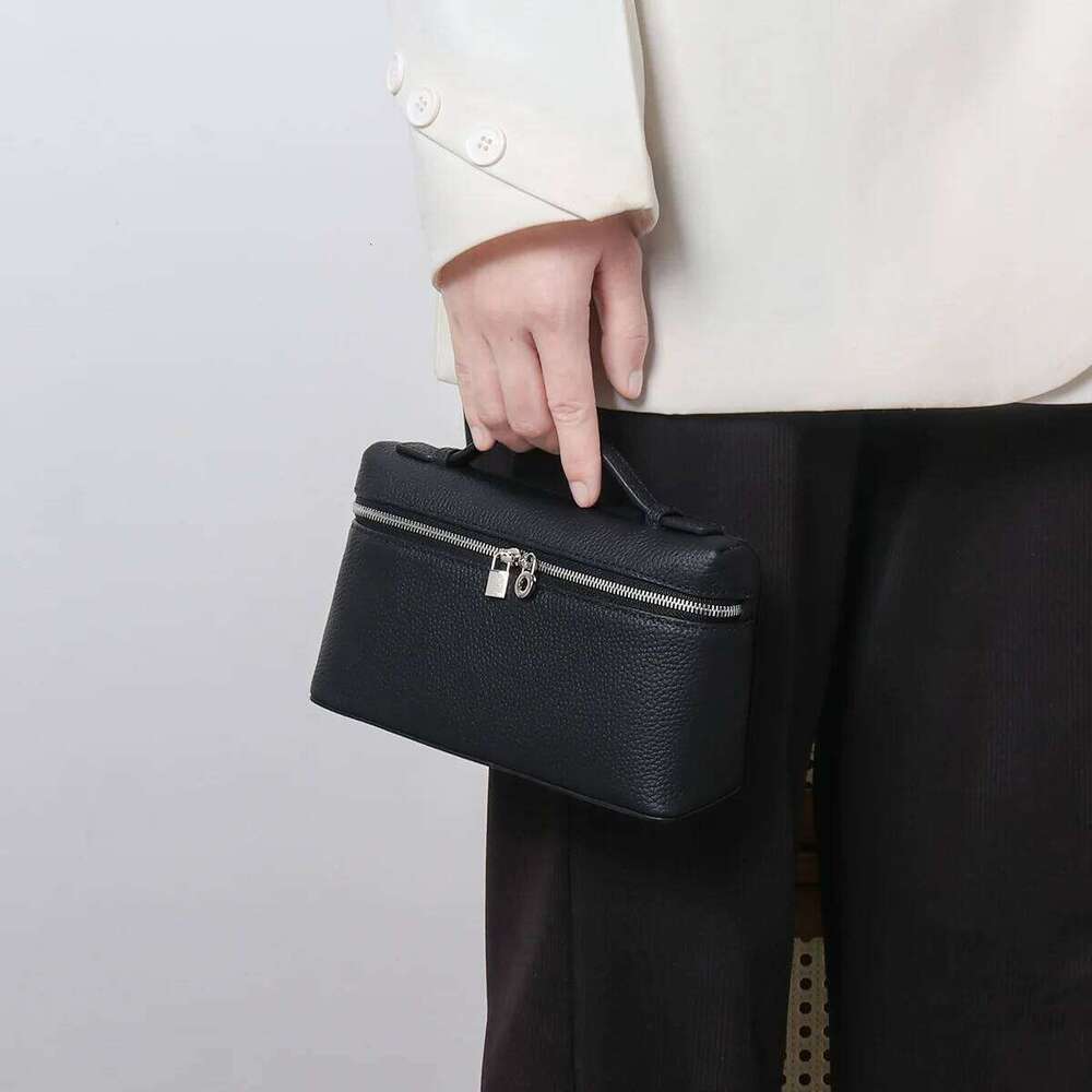 New Lunchbox-Style Box - Full-Grain Cowhide Mini Shoulder Purse, Women's Retro Hand Carry Crossbody Bag