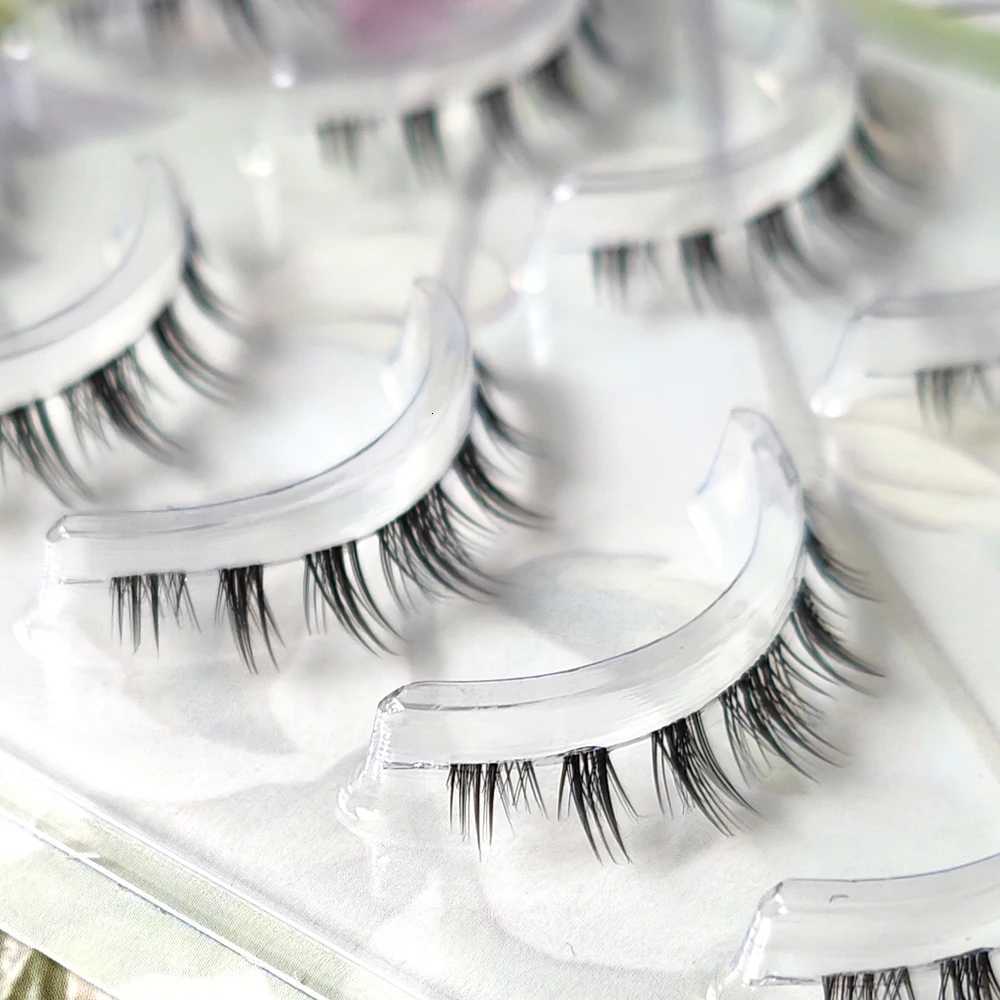 5 Pairs Thick Lower Eyelashes Clear Band Under Eye Lashes Soft Lower Eyelash Handmade Manga Bottom Lashes Makeup Tools Z250730