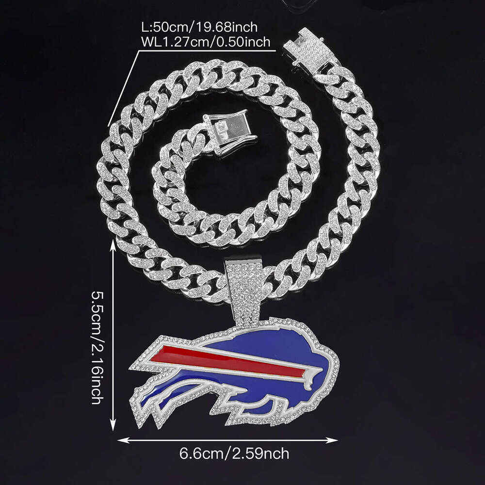 New Fashion Personality Oil Drip Rugby Team Necklace Accessory Men's Versatile Hip-Hop Cuban Chain
