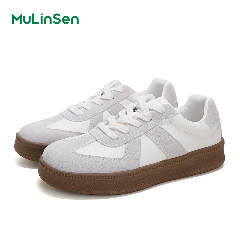 Mulinsen flat-soled Korean-style cool German training shoes for women 2025 spring and autumn new thick-soled height-enhancing versatile casual sneaker