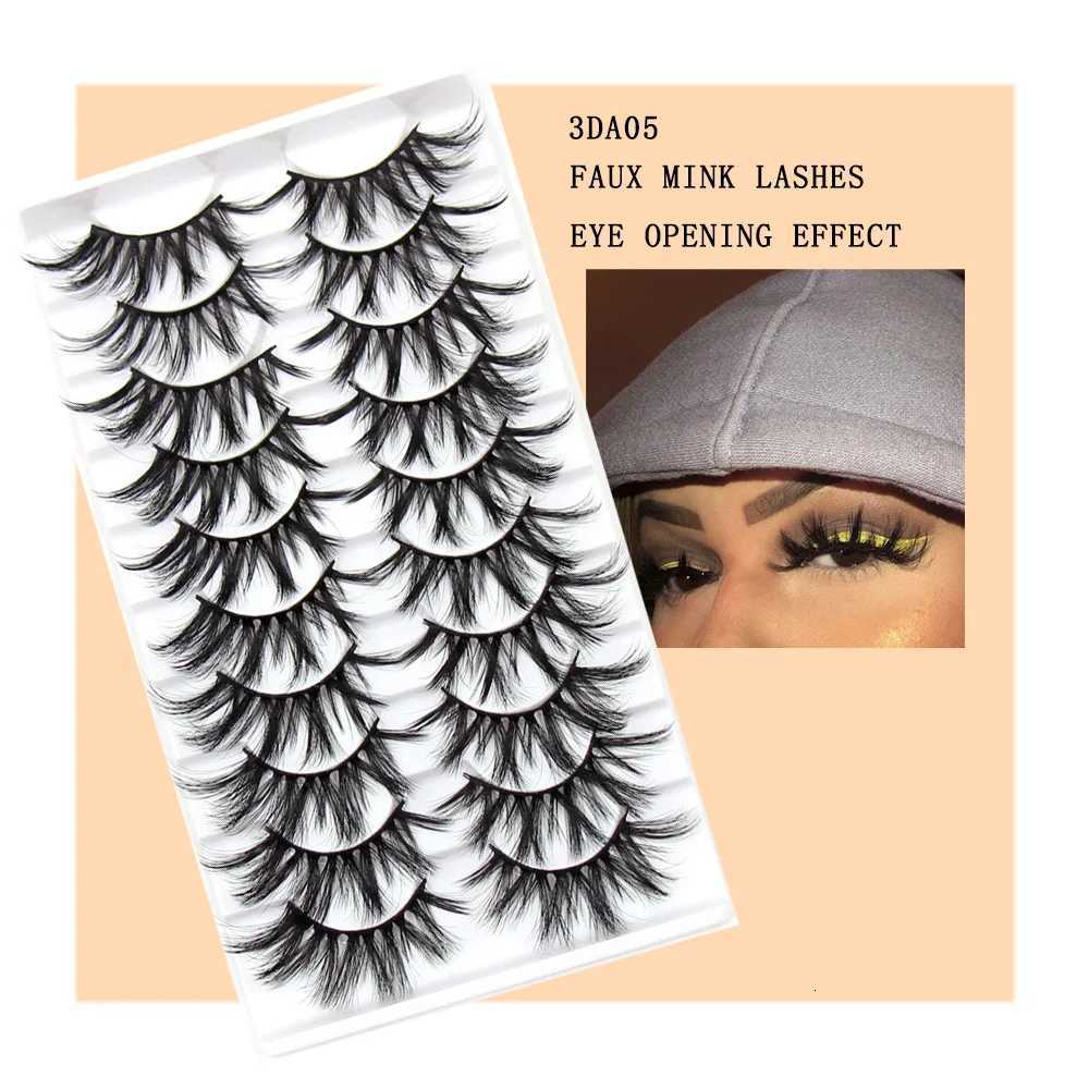 5/10/16 Pairs 3D Faux Mink Lashes Natural False Eyelashes Reusable Dramatic Volume Lashes Makeup Eyelash Extensions Z250730