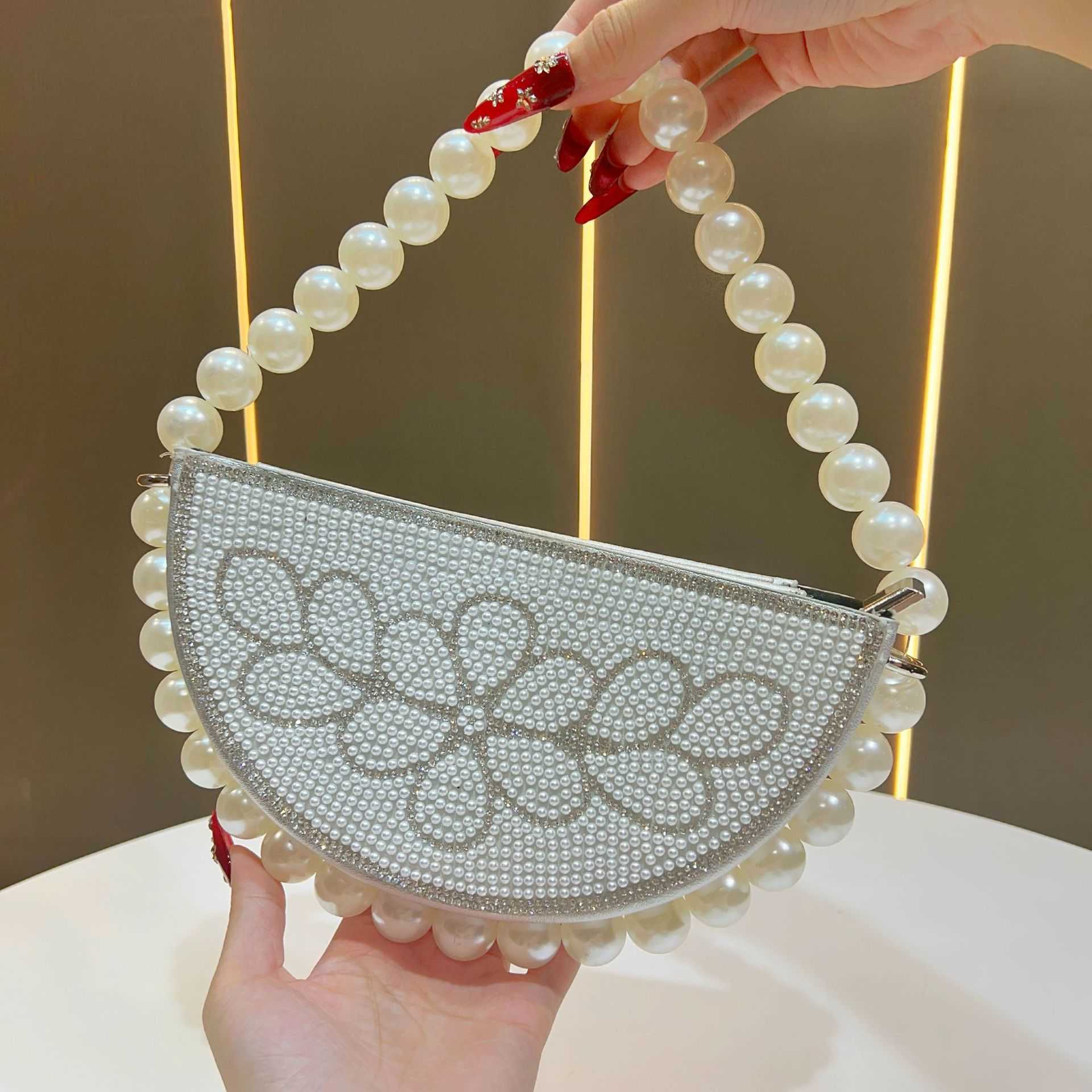New Womens Handbag Socialite Rhinestone Beaded Evening Bag French Dress Handbag Crossbody Evening Bag