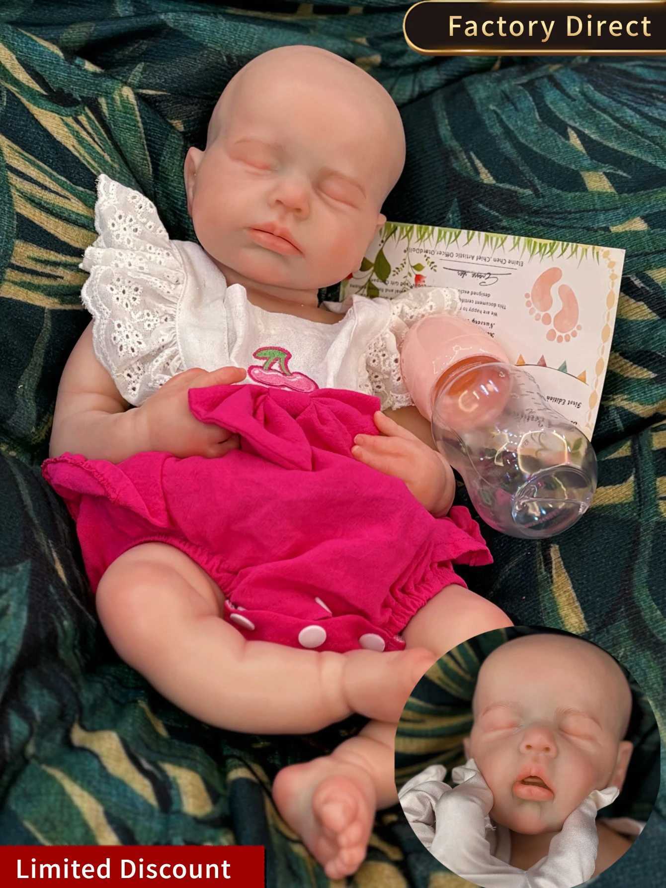 Newborn - like 18 Inch Loulou Silicone BEBE Reborn Doll Soft - Touch Girl with an Openable Mouth! XJ250730