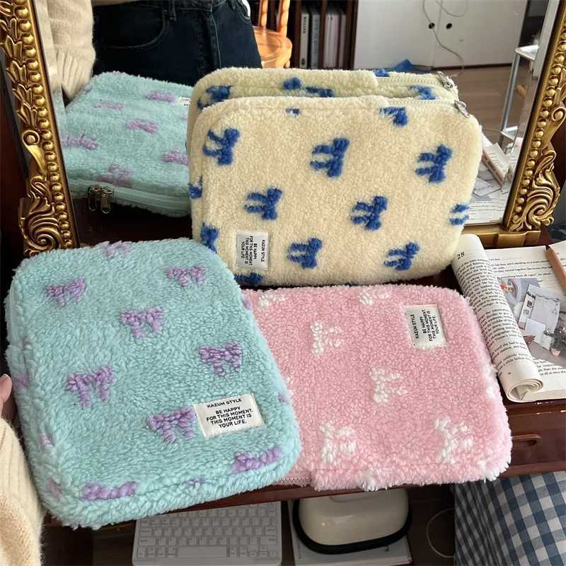 ute Plush bow Laptop Sle For Ipad Pro11 book Air13.6 pro13 14 15 16 Samsung Xiai15.6 Inch Shockproof Tablet Pouch y250730