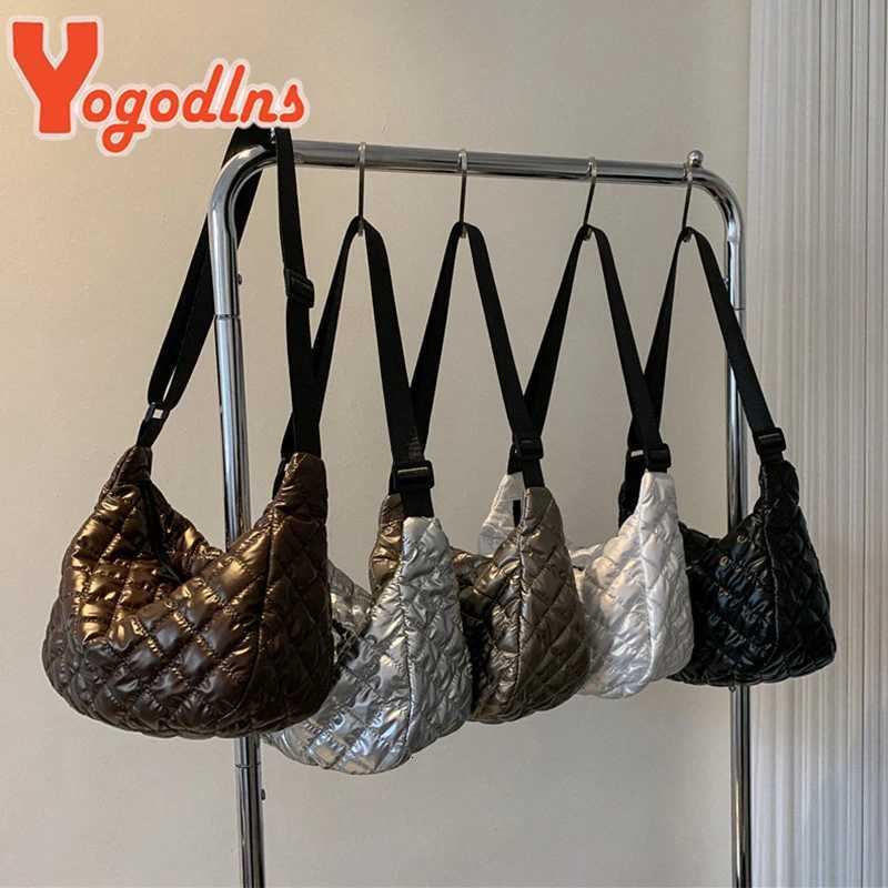 Yogodlns Winter Space Cott Shoulder Bag For Women Rhbus Dumpling Bag Luxury Fem Crossbody Bag Armpit Handbag Sac Y250730
