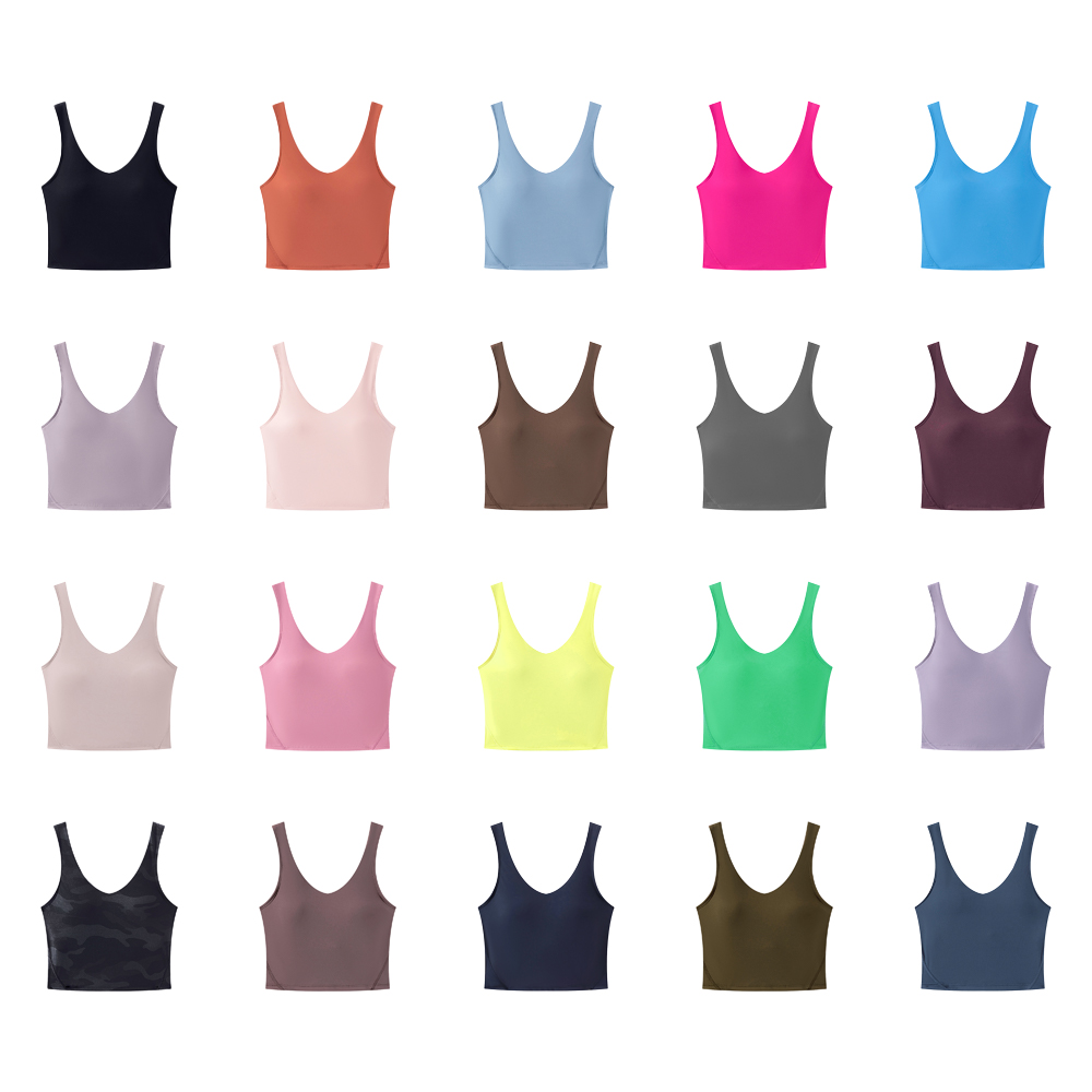 Sports Bra Multi Color U Neck Crop Top High Stretch Skin Friendly Wireless Breathable Quick Dry Women's Yoga Fitness Running Daily Wear Bra