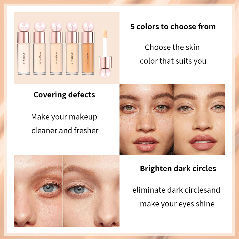 Cream Concealer Full Coverage Foundation Cream For Dark Skin Oil-Control Moisturizing Foundation Lasting Base Makeup Concealer with Pore Blurring Mois