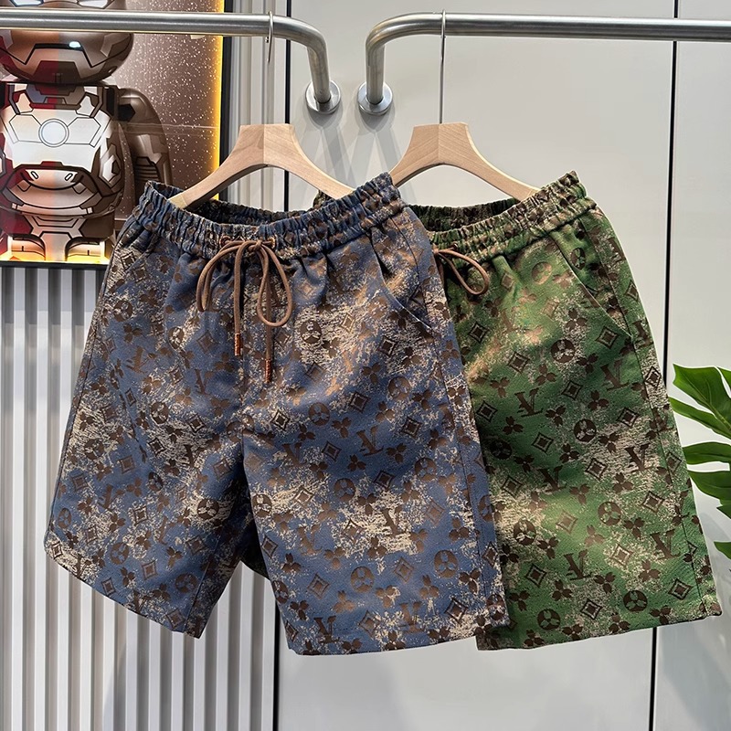 High-end casual jacquard shorts for men, trendy brand new summer mens beach chino shorts