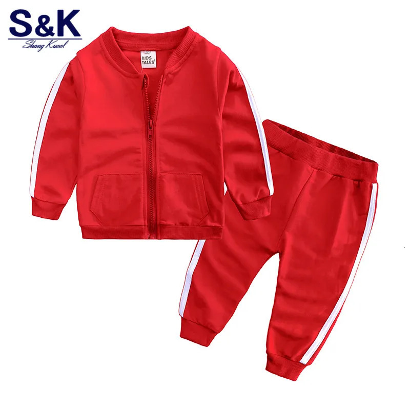 Autumn Fashion Baby Girl Clothes Cotton Long Sleeve Solid Zipper JacketPants 2pcs Bebes Tracksuit Baby Boy Clothing Set Cool 250729