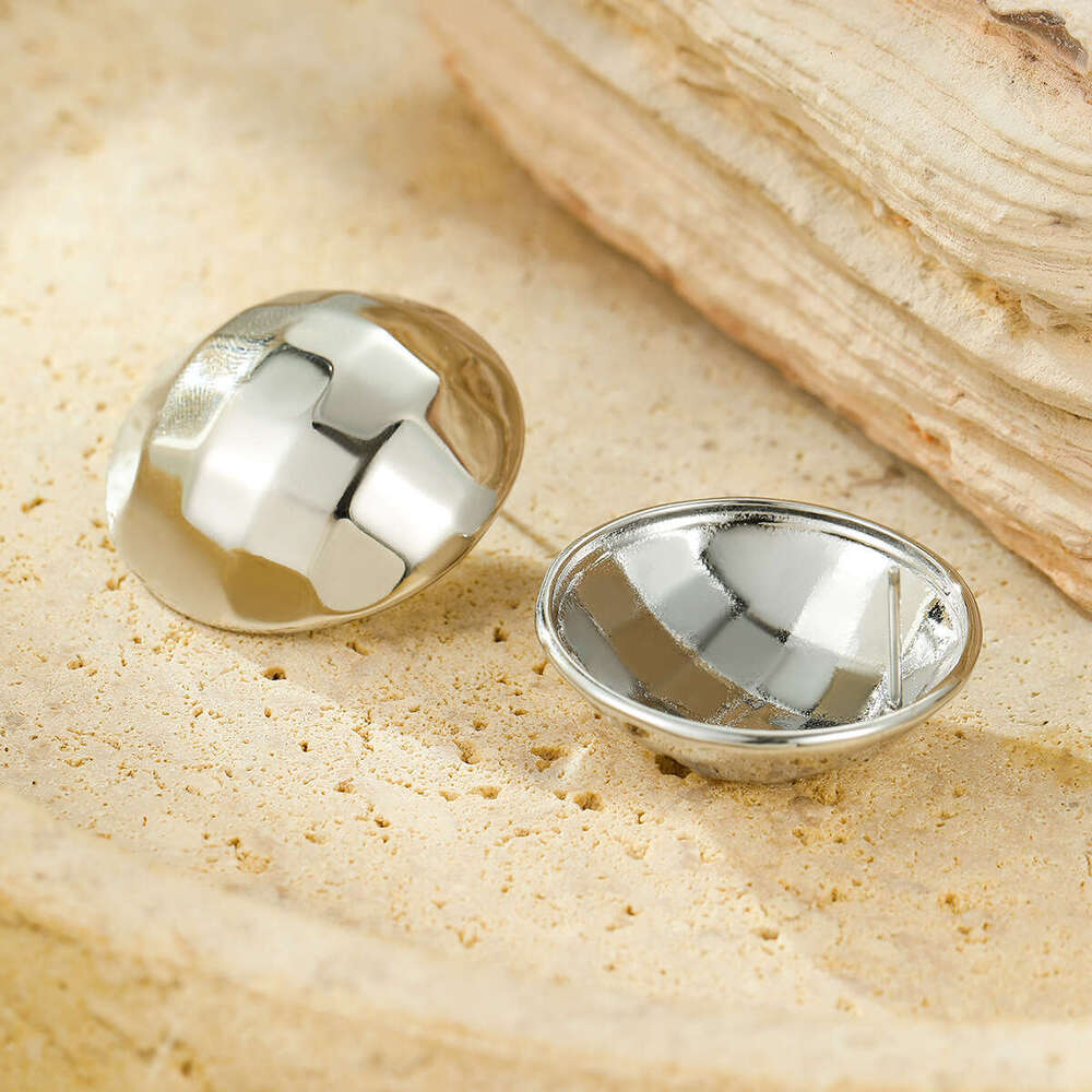 Earrings with an Elegant and High-End Feel, Stainless Steel Semi-Circular Niche Earrings, Summer Sier Ear Accessories