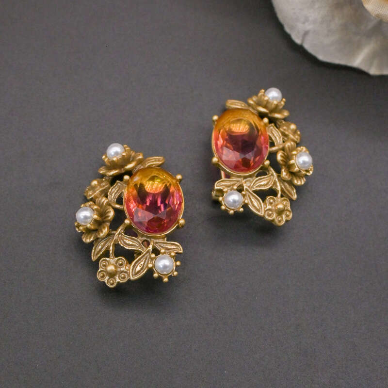 Gradient Color French Style Earrings Spring New High-end Design for Women