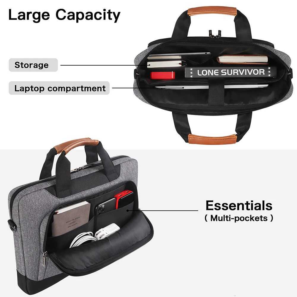 15.6 17 Inch Waterproof Laptop Sleeve with Shoulder Strap for Notebook Case High Capacity Computer Bag y250730