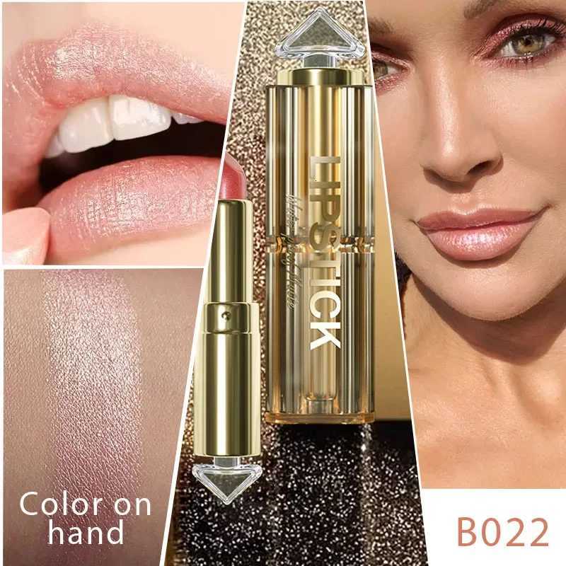 12 Colors Korea Matte Glitter Lipstick Pink Nude Matte Glitter Waterproof Kissproof Glitter Lipstick Orange Dropshipping G250729
