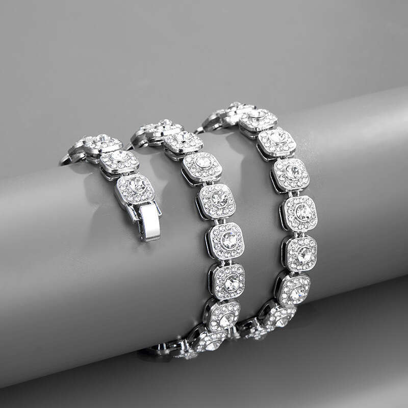 Reverse Love Same Style Chi Cheng Wu So-called CP Sugar Necklace Cube Rock Candy Bracelet Creative Personality Jewelry