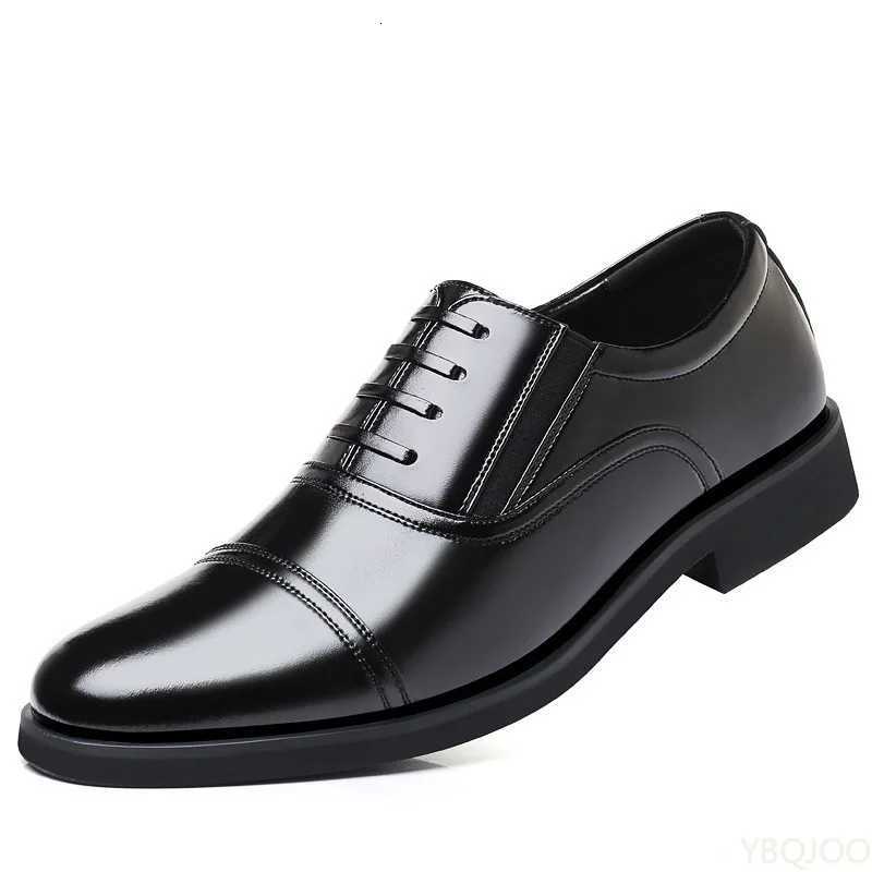 Business Mens Leather Shoes Fion New Formal Shoe Black Round Toe Work Shoes Versatile Comfortable M Flats Zapatos Hme Y250731