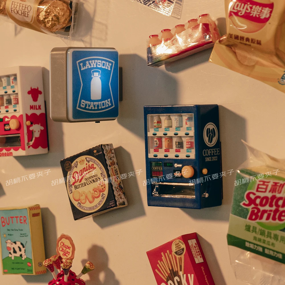 Home Accessories Japan 711 Family Lawson Light Sign Fridge Magnets Creative Miniature DIY Magnetic Decorations 250729