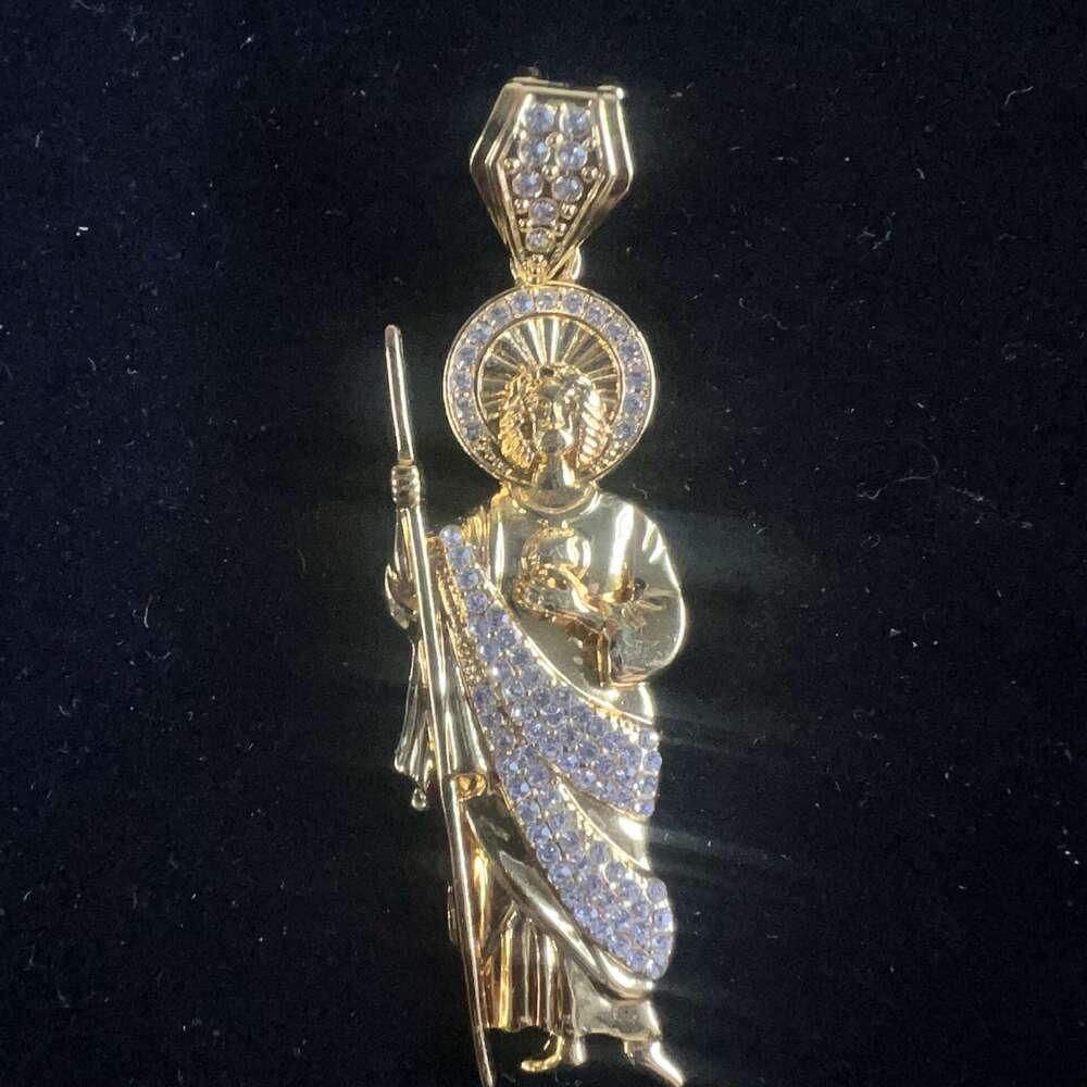 Alloy Inlaid Dia God Jesus Pendant Fashion Creative Braided Chain