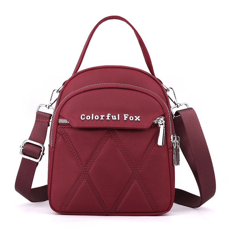 Colorful Fox Korean Version Multi-layer Shoulder for Women Outdoor Casual Embroidered Crossbody Bag Key Coin Handbag ddmymoon