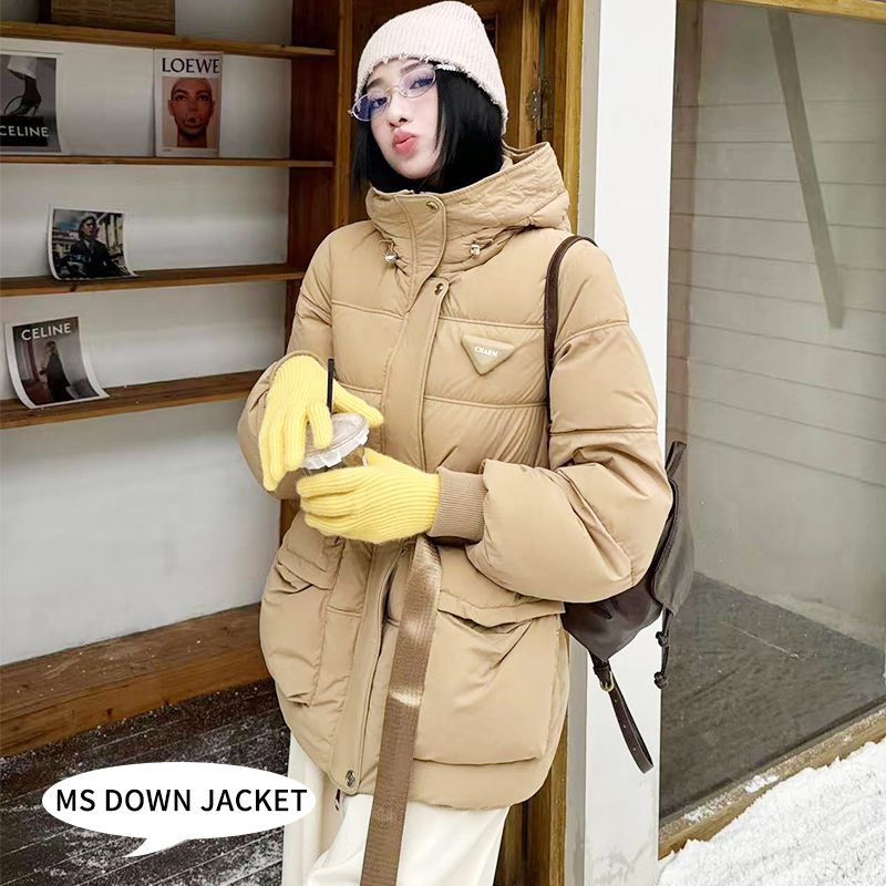 Elegant Womens Down Filled Long Coat for Cold Weather Comfort