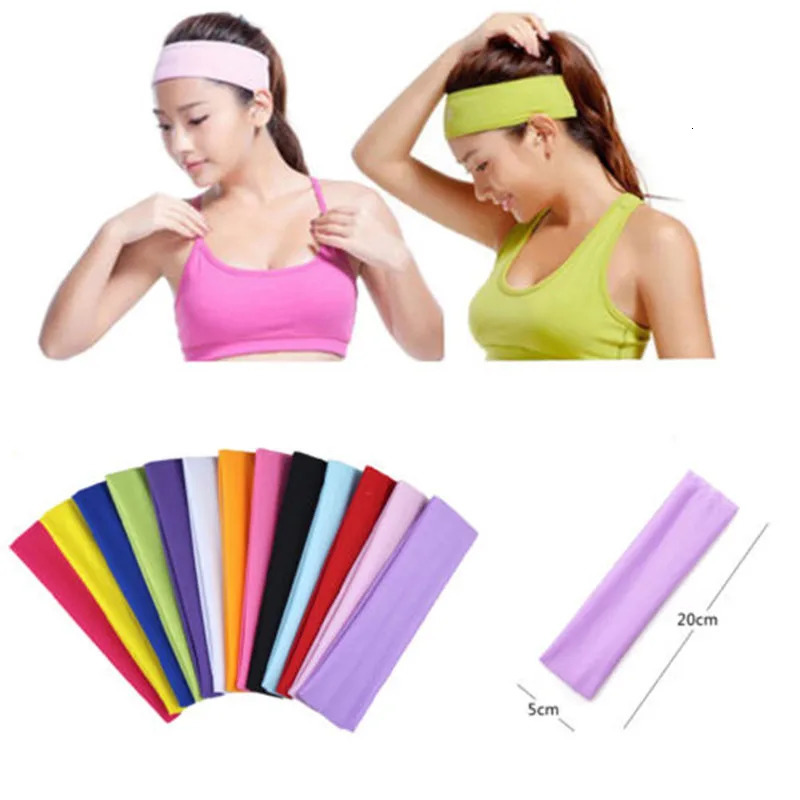 Unisex Yoga Hair Band Sports Headband Women Cotton Knotted Turban Head Warp Men Wide Elastic Sport 250716