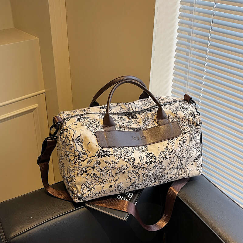 Niche Embroidered Jacquard Fabric for Women 2025 New Fashion Large Capacity Shoulder Casual Crossbody Tote Bag