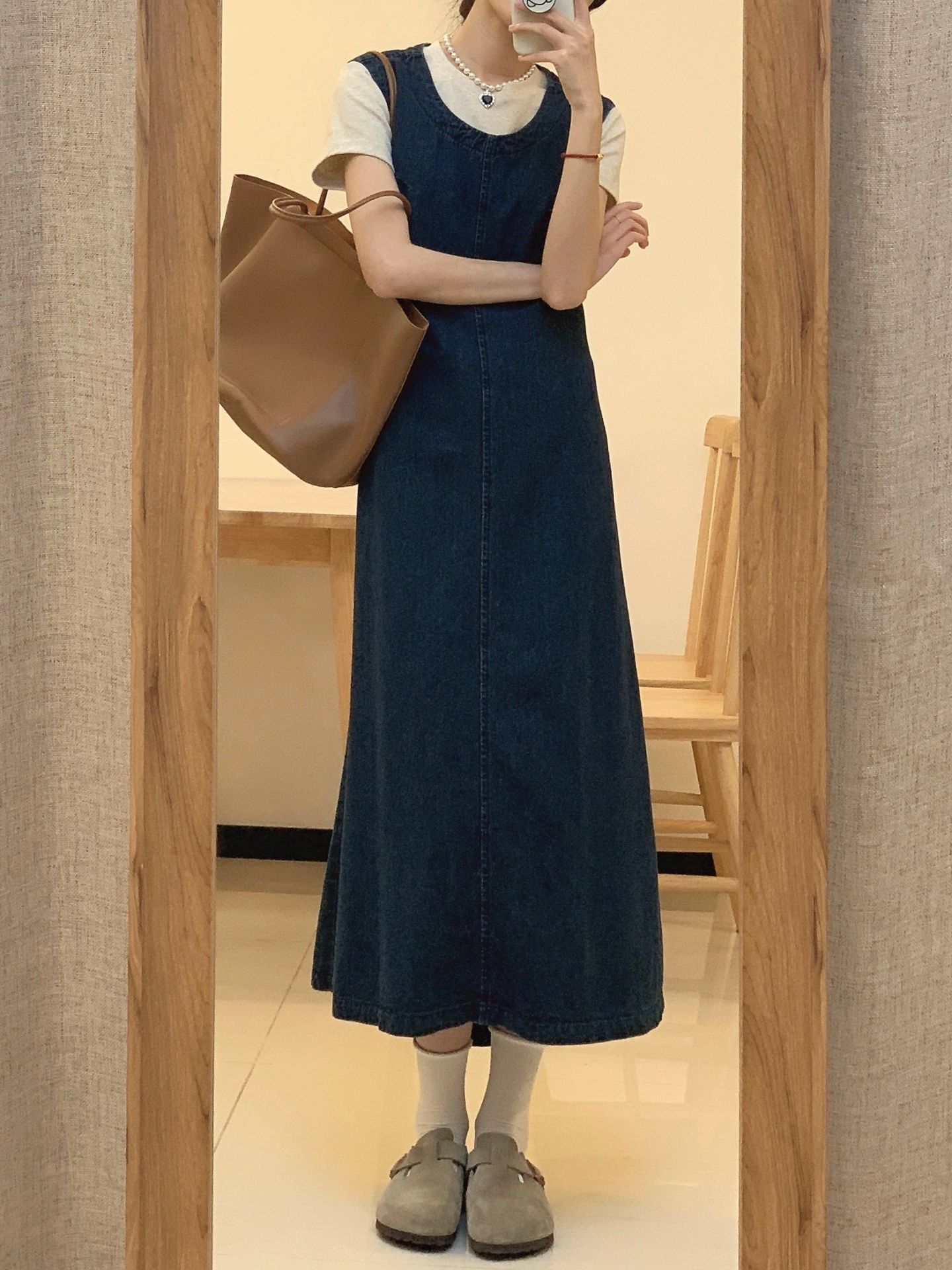 BGL5195 denim overalls skirt women 2023 summer new style small fragrance salty mature dress