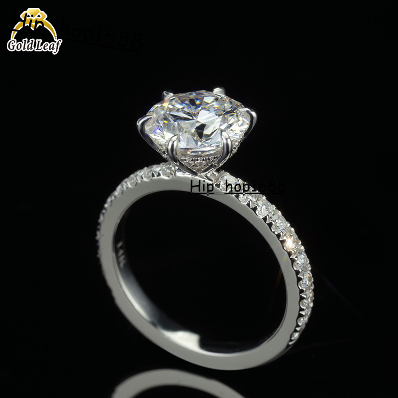 Goldleaf IGI D VVS Lab Grown Diamonds 1ct 2ct Engagement Ring 14k White Gold Jewelry for Women