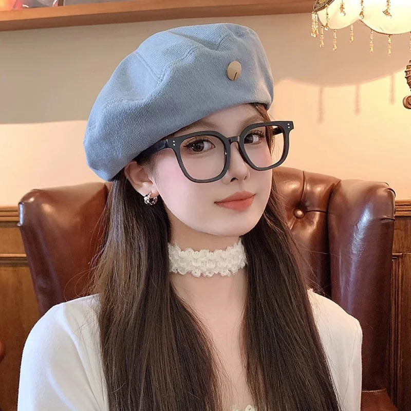 Women Retro Denim Berets Hat JK Korean Solid Color sboy Beret For Lady Girl Outdoor Sunshade Octagonal Painter Artist Hats 250729