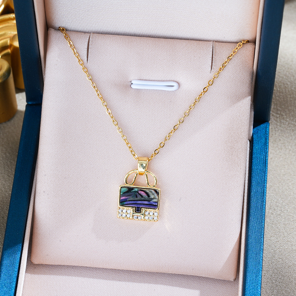 New Necklace Beach Lady Pendant Kang Full Diamond Light Luxury Collarbone Chain Fashion Versatile Live Designer Necklace Hot Sale Wholesale