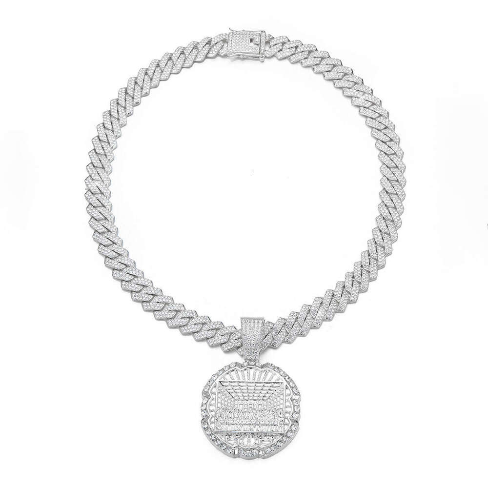 New Full Last Supper Pendant for Men and Women Alloy Design Sense Inlaid Dia Classic Cuban Necklace