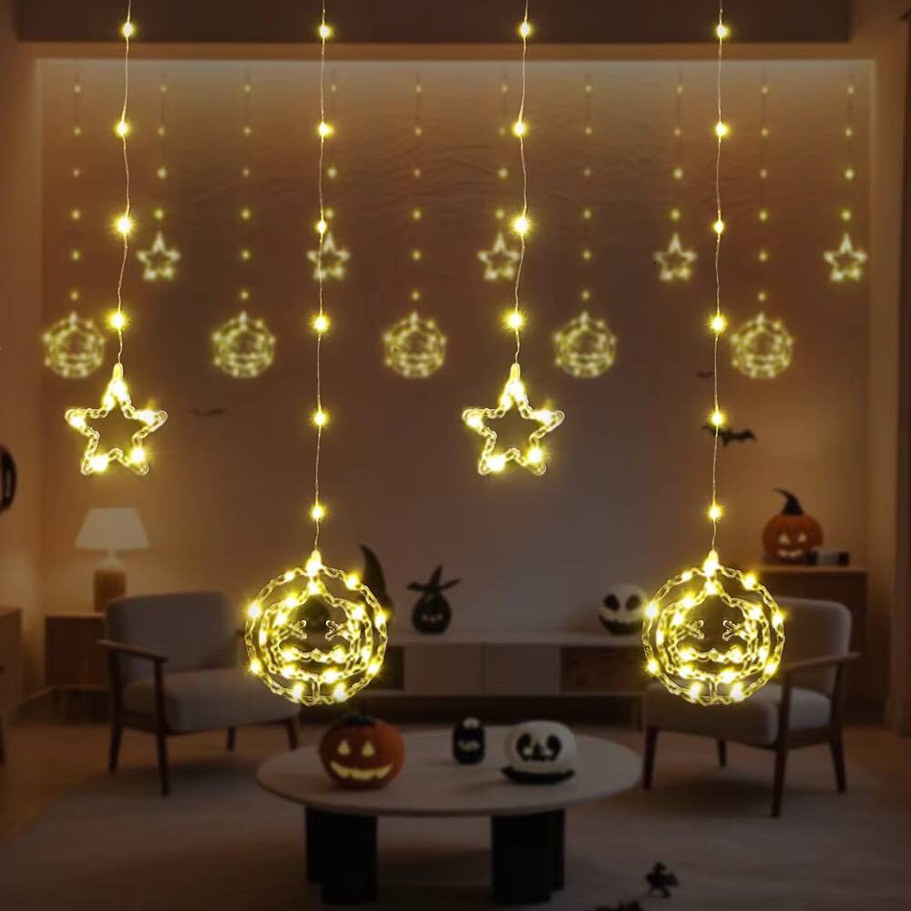 LED Halloween Pattern Decorative Light Strings Are Suitable for Garden Courtyard and Interior Decoration