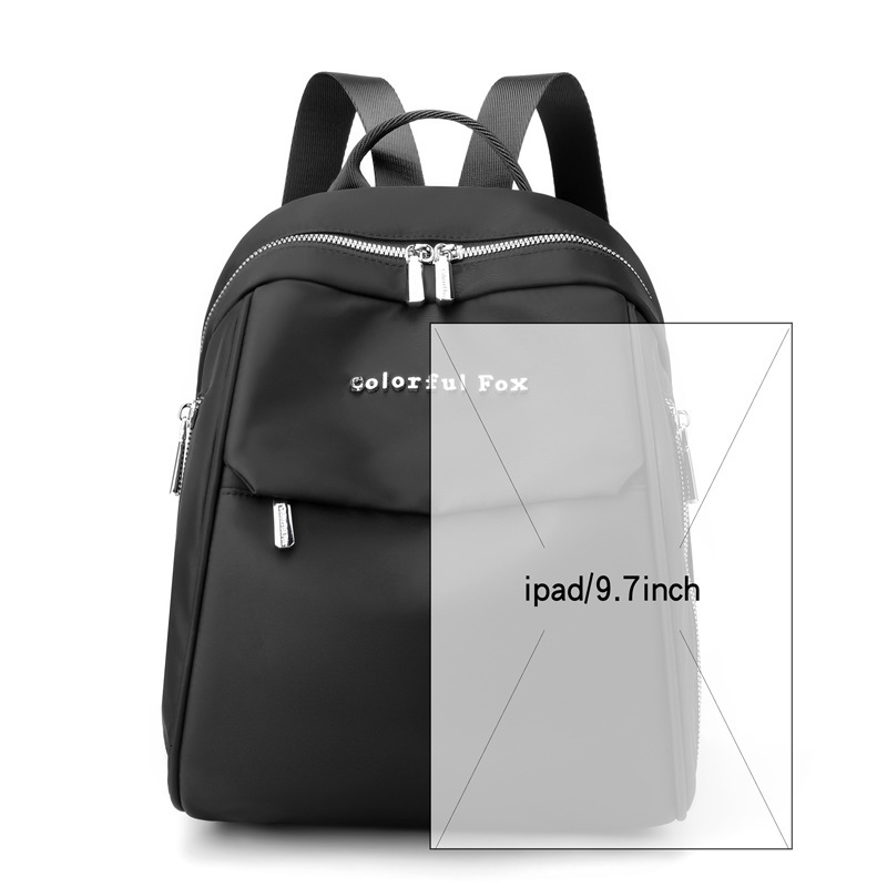 Colorful Fox2025 New Women's Korean Style Trendy Backpack Large Capacity Water-Resistant Student School Bag ddmymoon