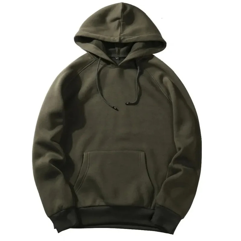 Size Fashion Colorful Hoodies Mens Thickened Clothes Winter Sweatshirts Men Hip Hop Streetwear Solid Fleece Hoodie 250729