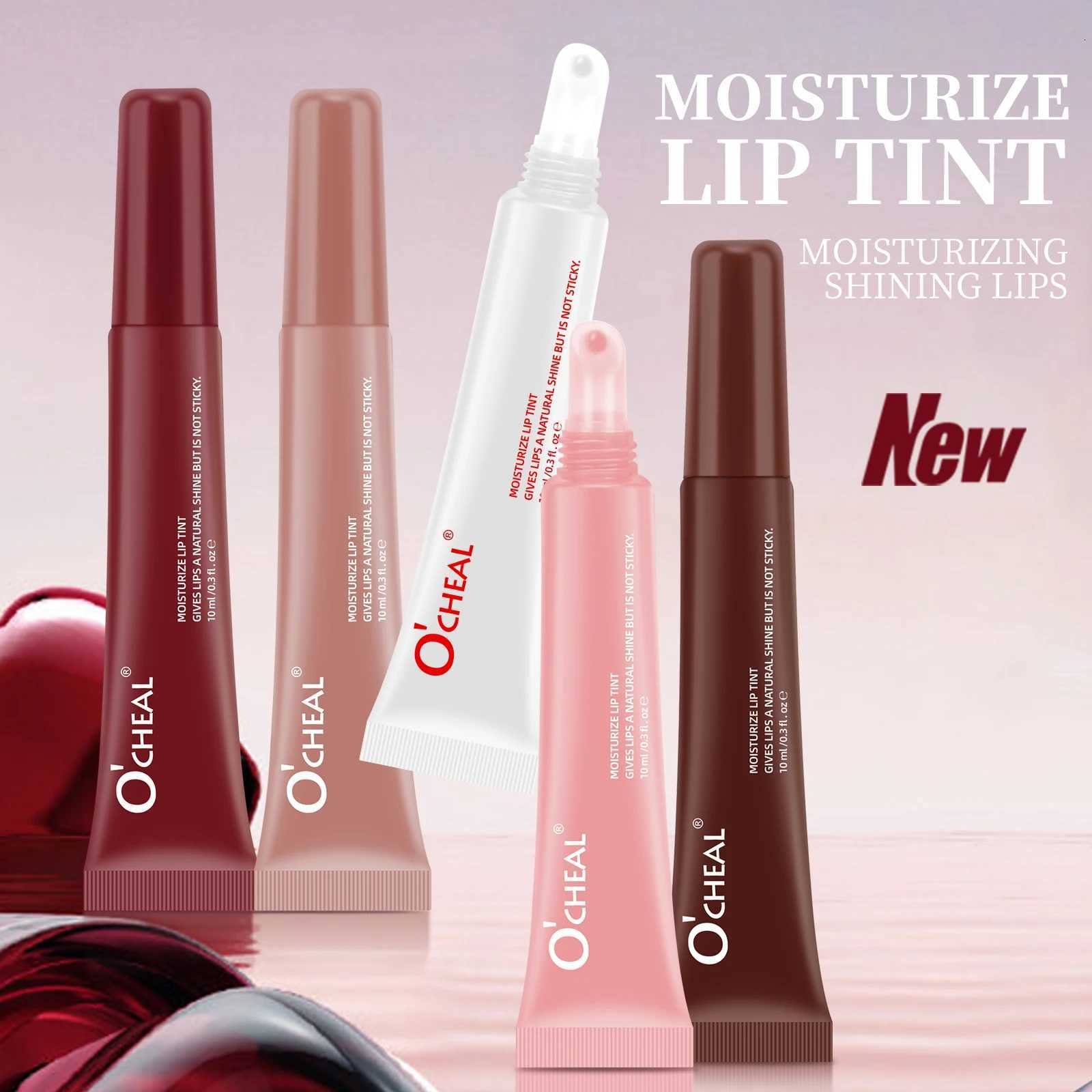 5 Colors Moisturizing Lip Mask Glaze Colored Lipstick Glass Colored Lip Gel Lip Balm Lipstick Lip Color Mouth Beauty G250728