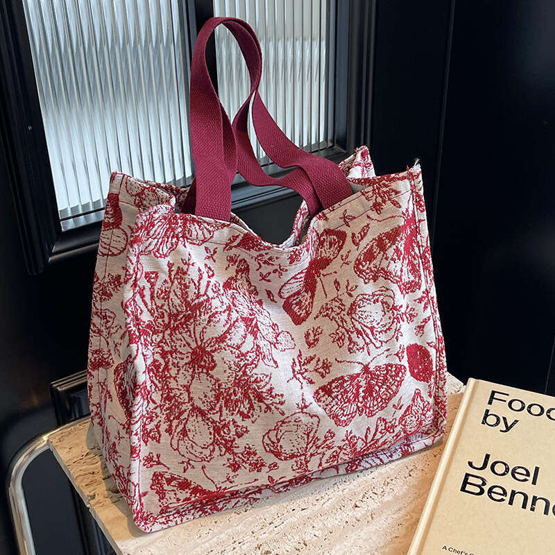 Large Capacity Shoulder 2024 New Canvas Ins Versatile Shopping Commuter Tote Bag for Women