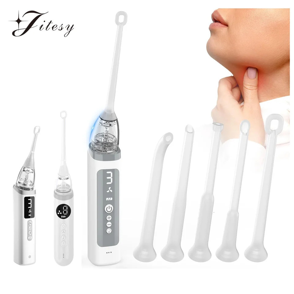 Electronic Vacuum Tonsil Stone r Kit with LED light 8 Suction Modes Bad Breath Oral Fresh Care Tongue Coating Scraper 250726