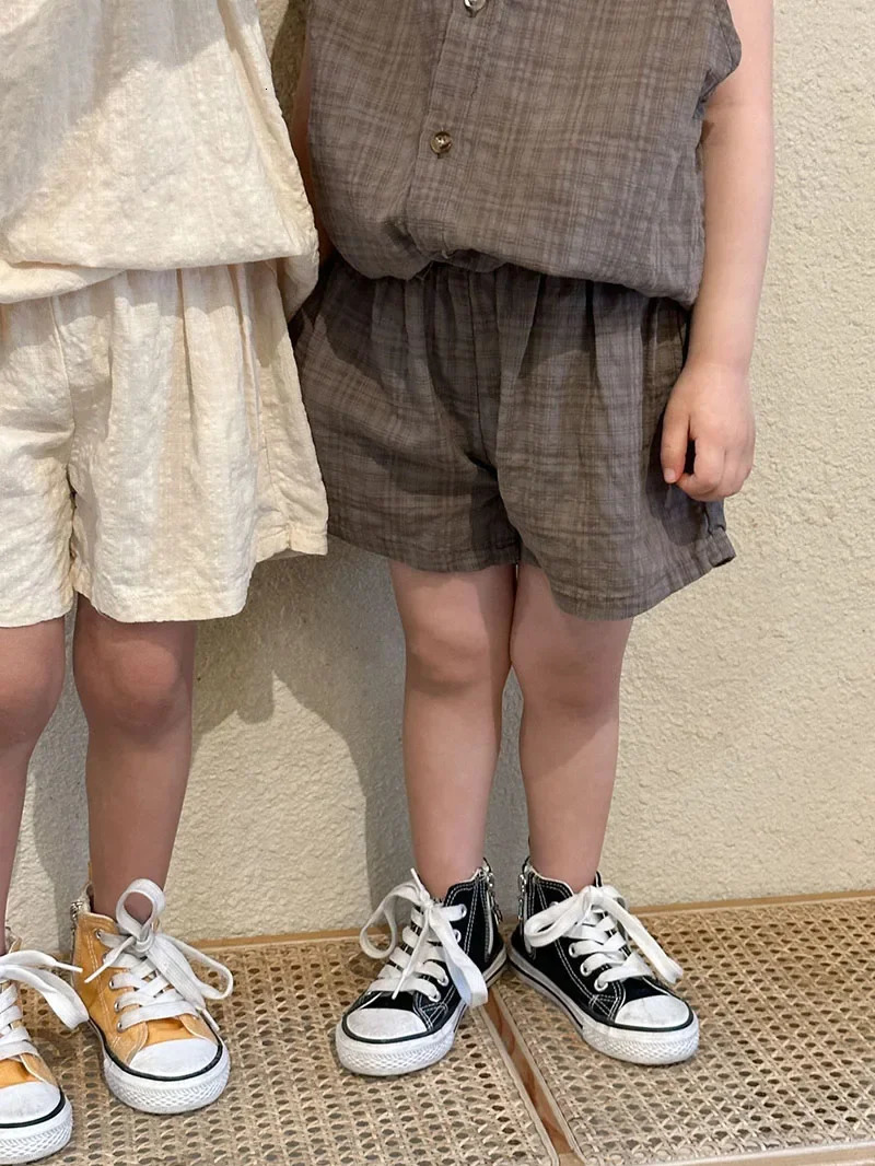 MILANCEL Summer Kids Clothing Set Boys Vest And Shorts 2 Pcs Suit Casual Girls Clothes Set 250729