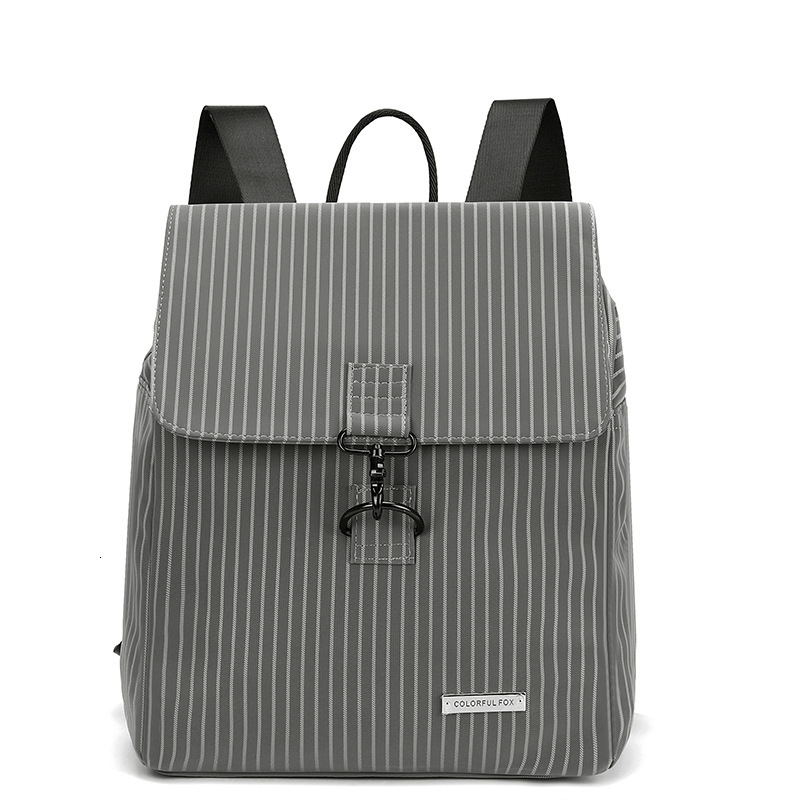 Colorful Fox Striped New British Style Commuting Travel Versatile Waterproof Backpack ddmymoon