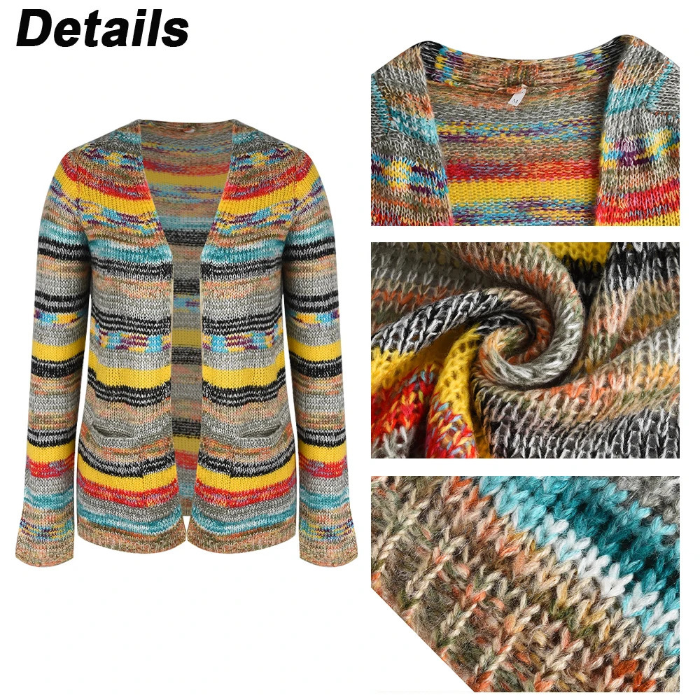 Sweater Knitted Cardigan Thin Loose Jacket For Women Casual Y2k Crop Clothes Elegant Female Clothing Fashion Top 250730