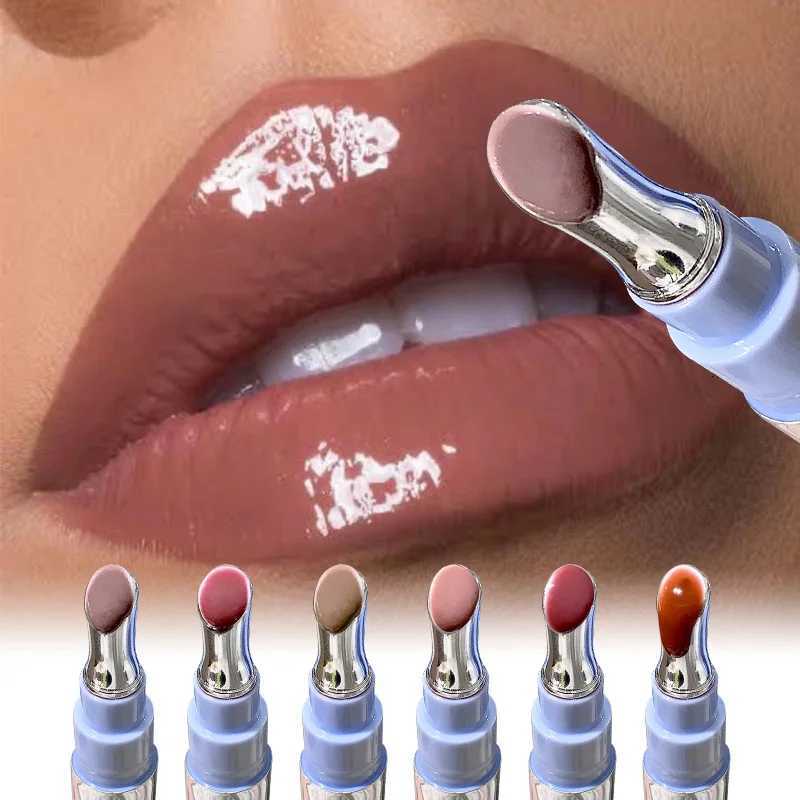 SHAQINUO Icy Glow Lip Gloss - One-Stroke Hydration Whitening for Olive Skin Cool Beauty Look Smooth Fine Texture G250728