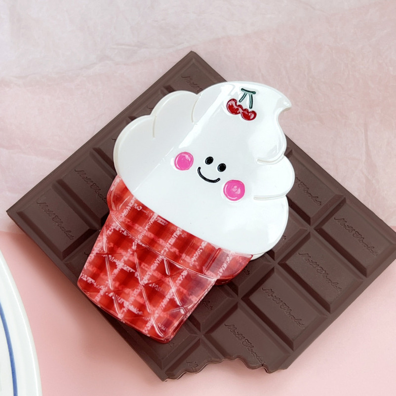 Summer Fresh Ice Cream Claw Acetate Niche Sweet Cone Watermelon Shark Clip Medium Cute Hair Accessories