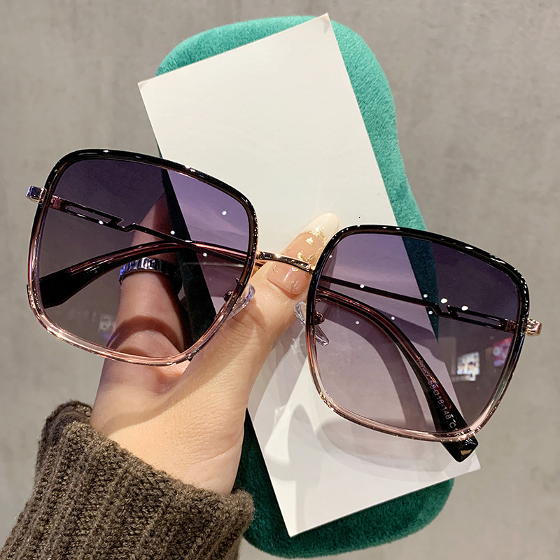 Super Large Frame Sunglasses for Women Designer High Quality 2025 New Fashion Driving UV400 Square Glasses
