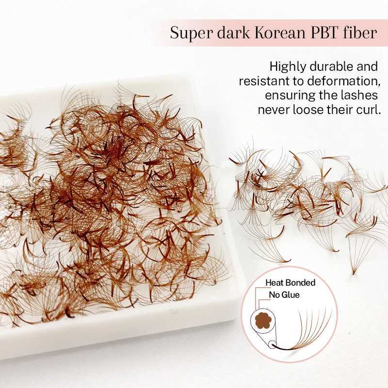 6D Premade Color Eyelashes Promade Colored Premade Fans Lash Extensions Pre Made Bouquet Eyelash Extension Blue Light Dark Brown Z250730
