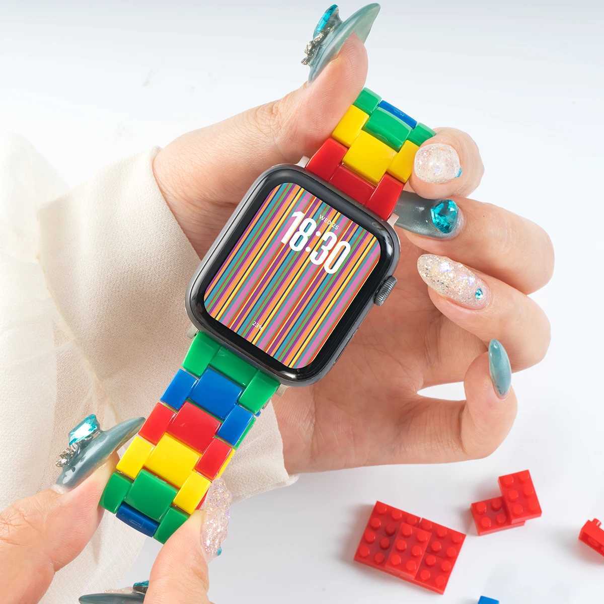 Can Resin Band for ple tra 2 49mm 10 7 8 9 41 45 40mm 42 44mm colored Str Wen Bracelet for I 6 SE Y250730